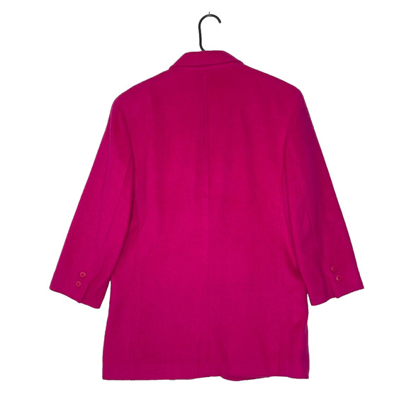 VTG Lizwear Hot Pink Blazer Jacket Women’s M Fleece Texture 90s Y2K Power Suit - Picture 2 of 11